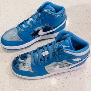 Jordan Kids Blue and White Sneakers